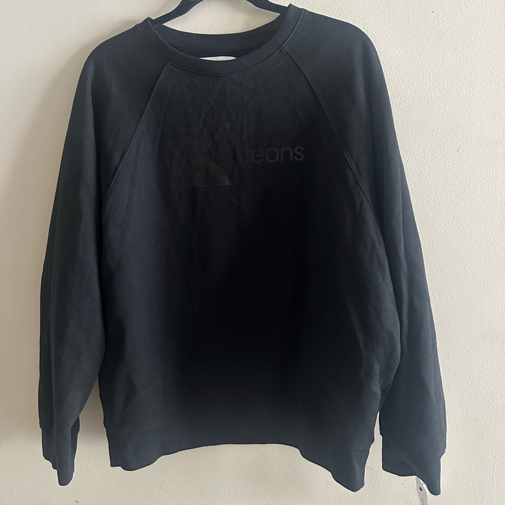 NWT Calvin Klein Jeans Black Crewneck Sweatshirt Size XL